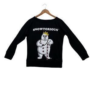 SNOWTORIOUS Sweater Notorious BIG Biggie Smalls Hip Hop Rap Sweatshirt Women's S